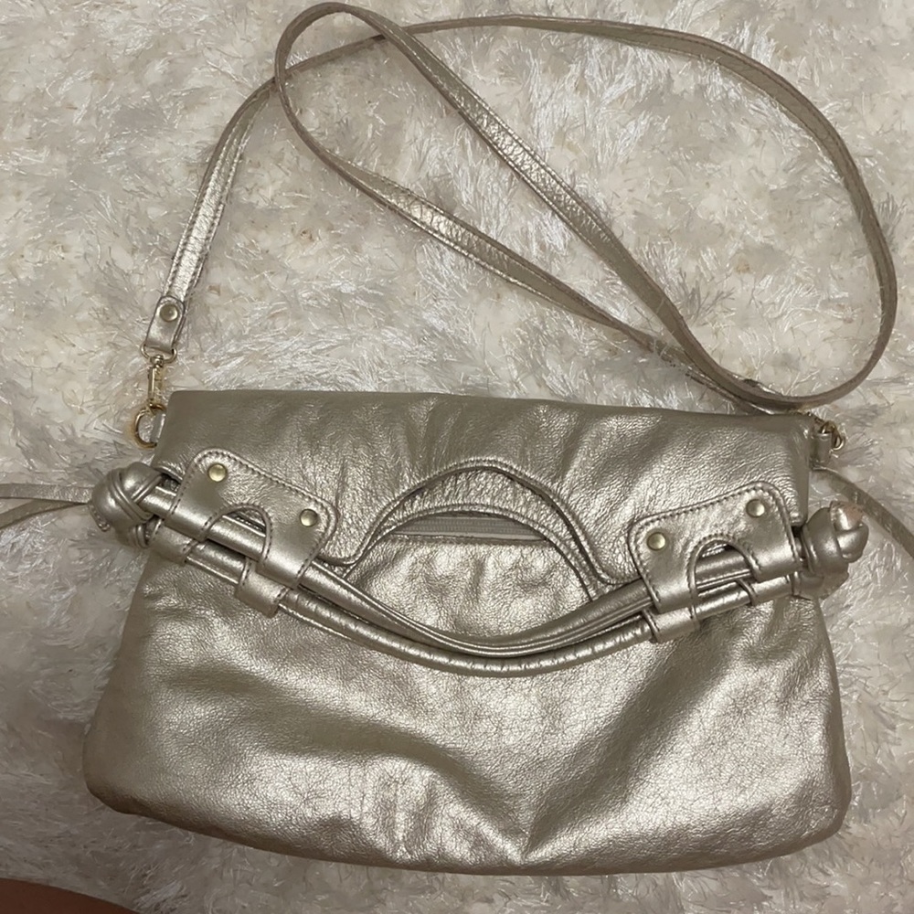 Luciana Elegant Gold Crossbody Bag